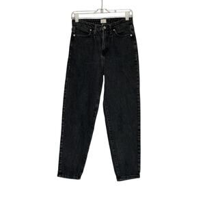 A New day black pleated high waist jeans size 27/4